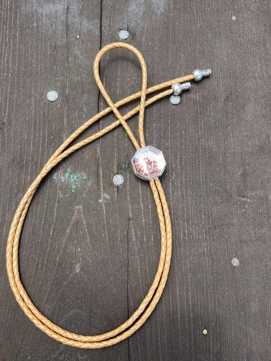 Buried Treasure Sterling Silver & Garnet Bolo Tie