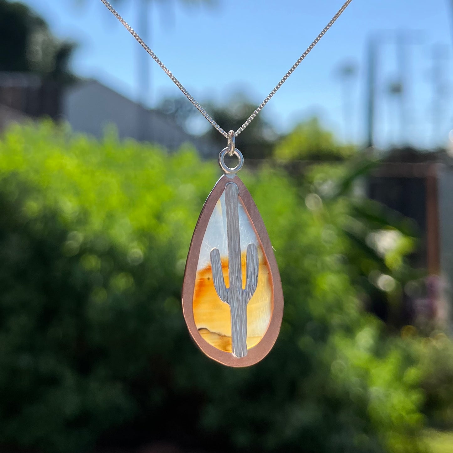 Arizona Sunset Reversible Saguaro Necklace