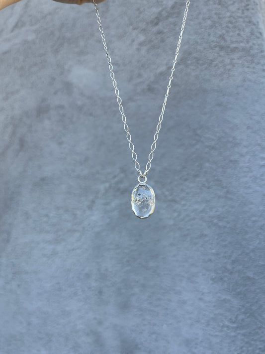 Enhydro Quartz Time Capsule Pendant