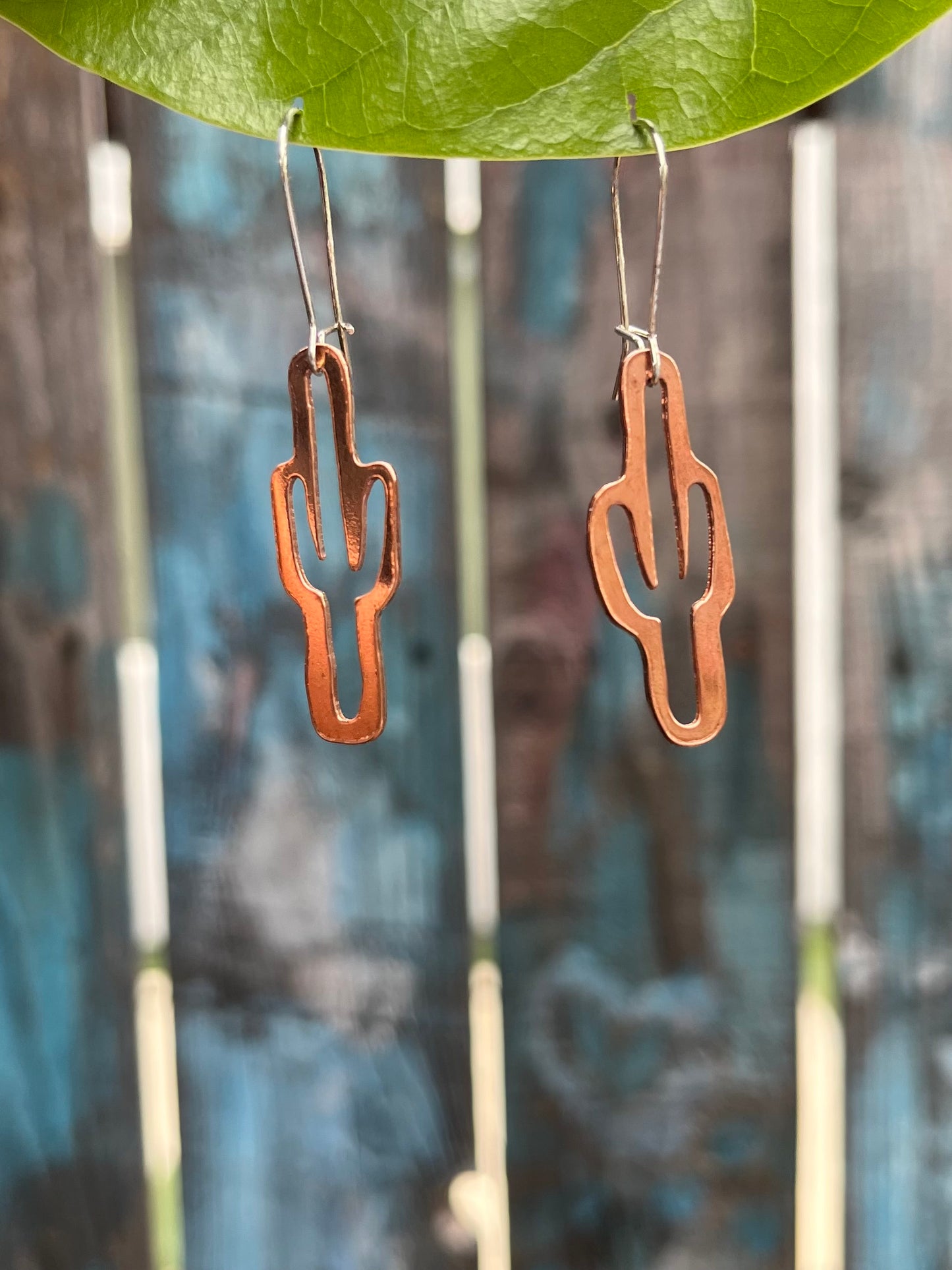 Copper Saguaro Silhouette Studs