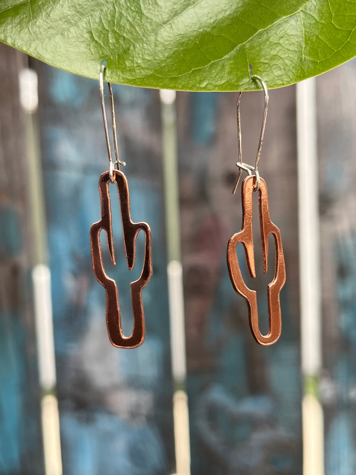 Copper Saguaro Silhouette Studs