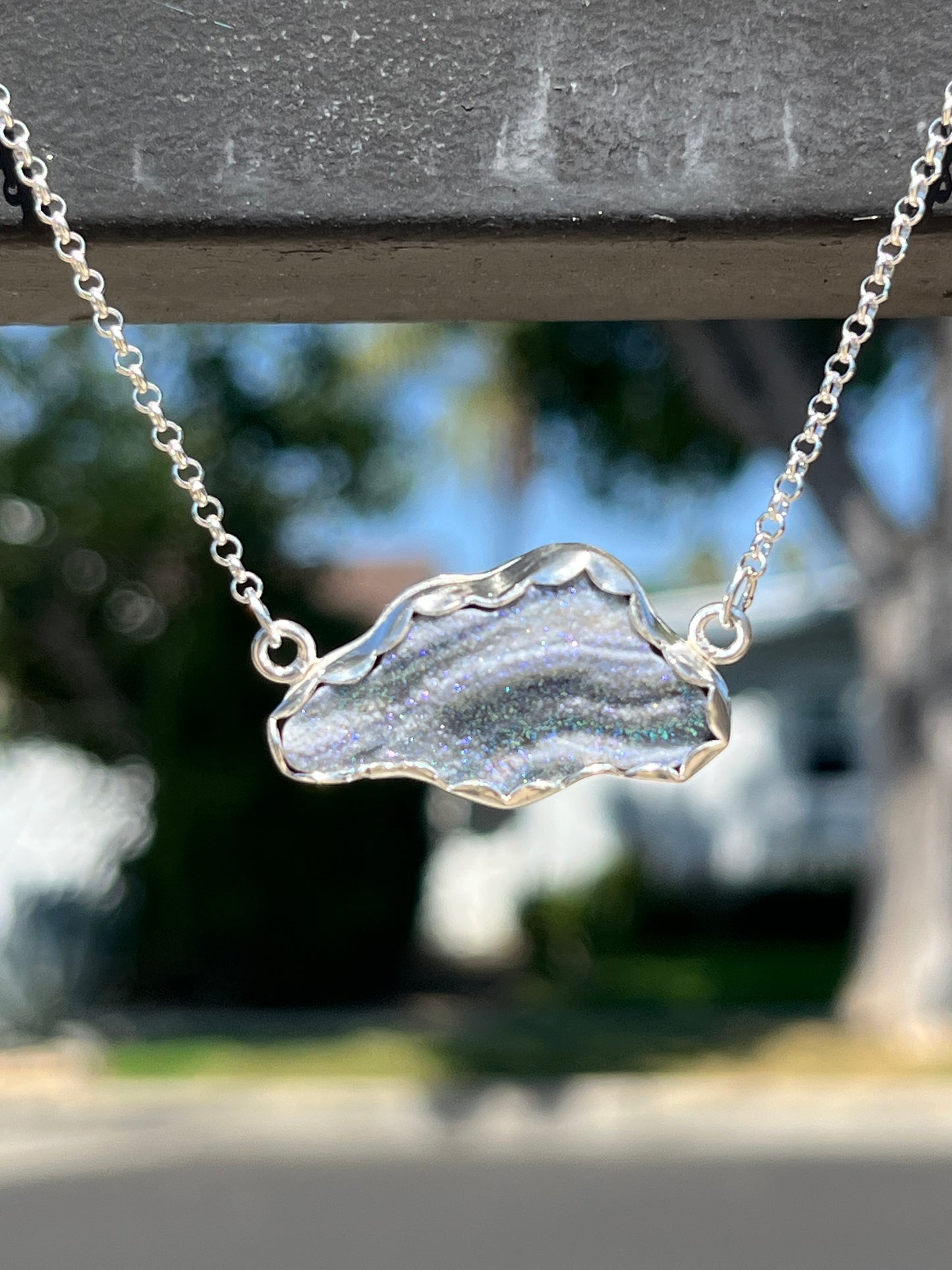 Silver Lining Cloud necklace