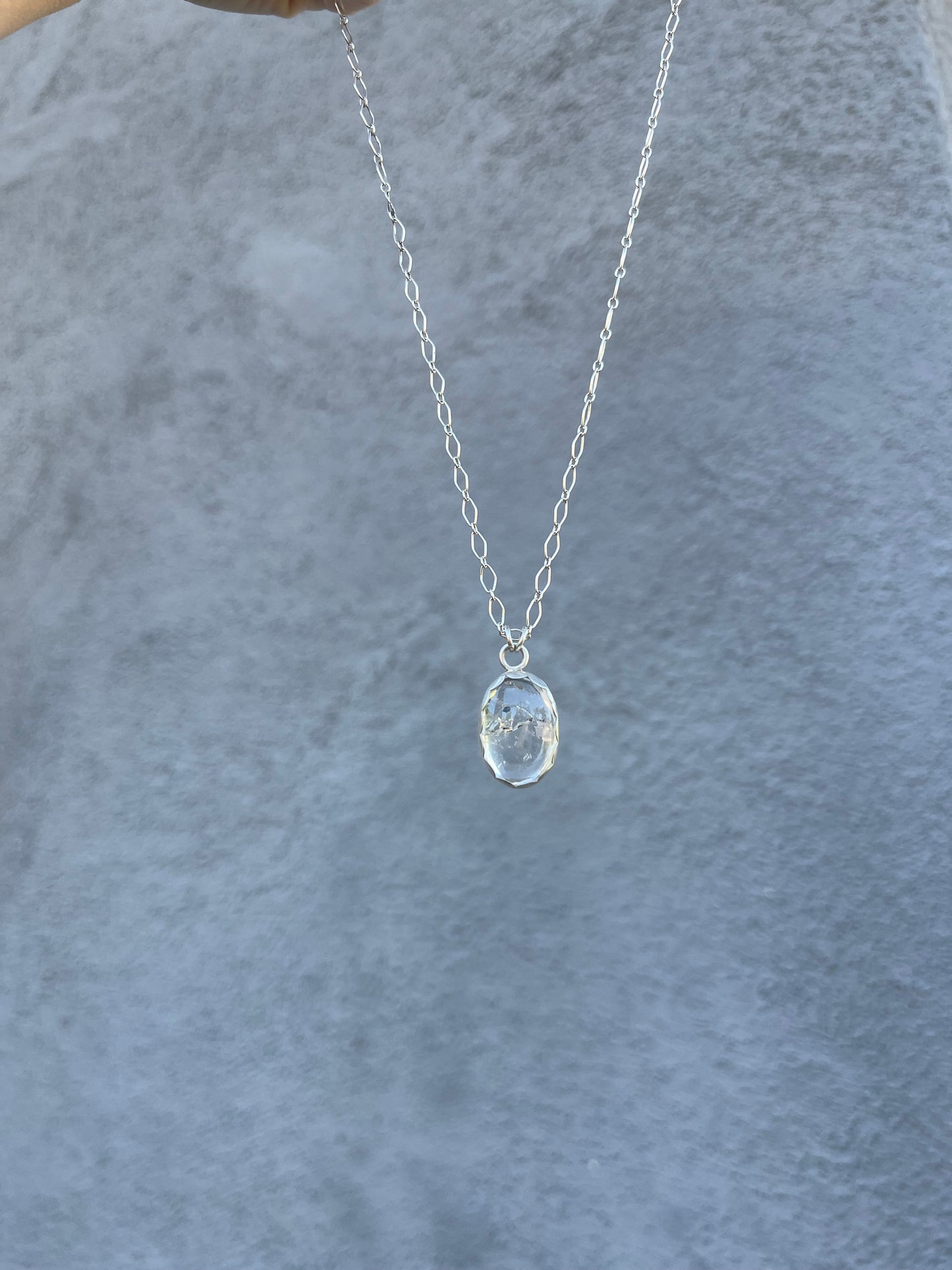 Enhydro Quartz Time Capsule Pendant