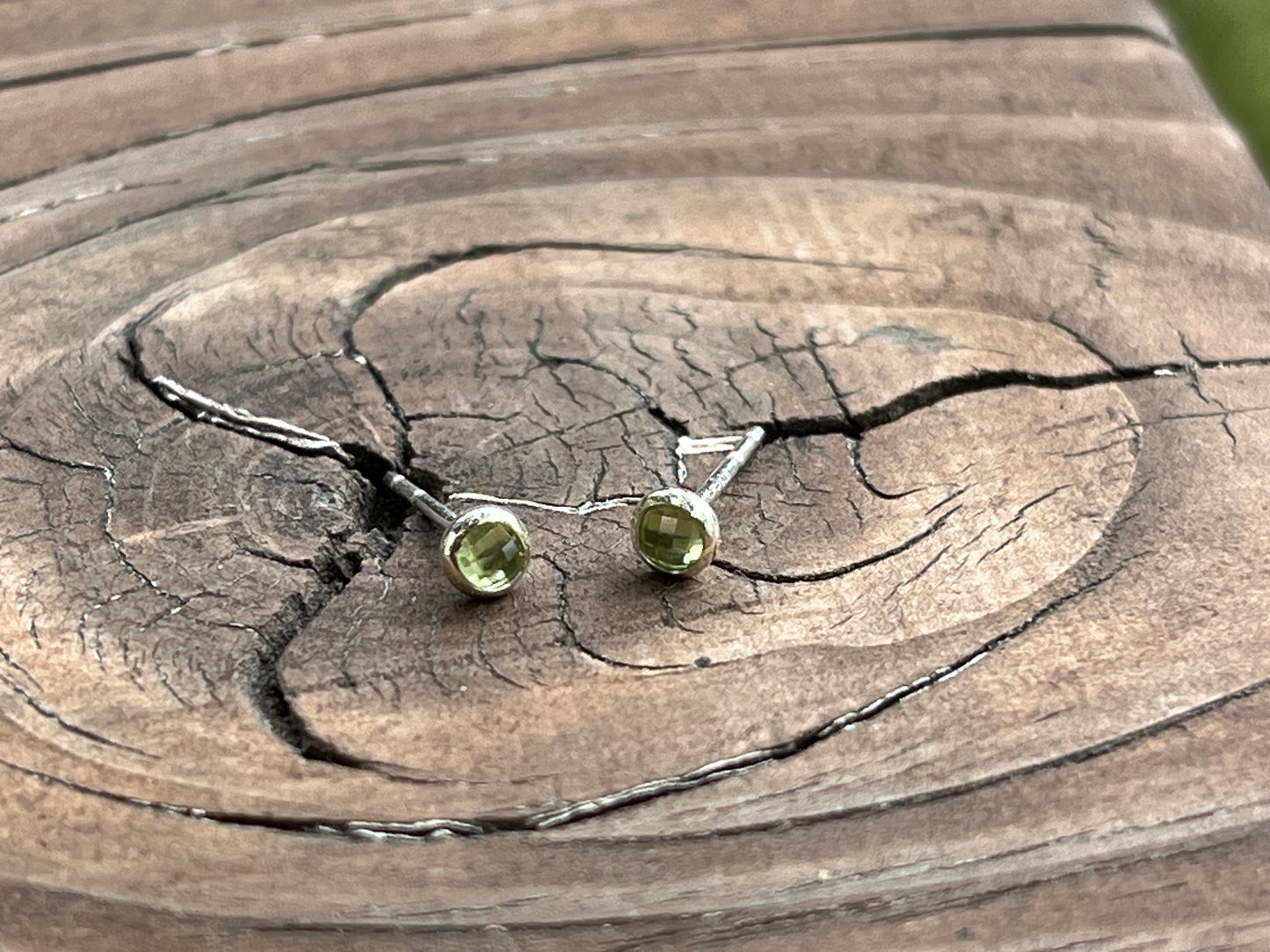 Arizona Peridot Sterling Studs