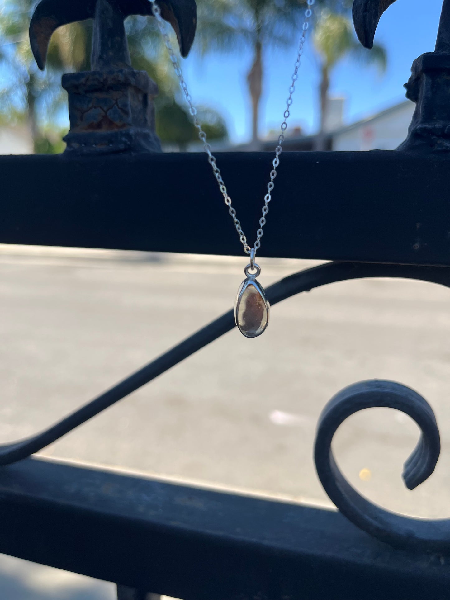 Teardrop Oregon Sunstone Necklace