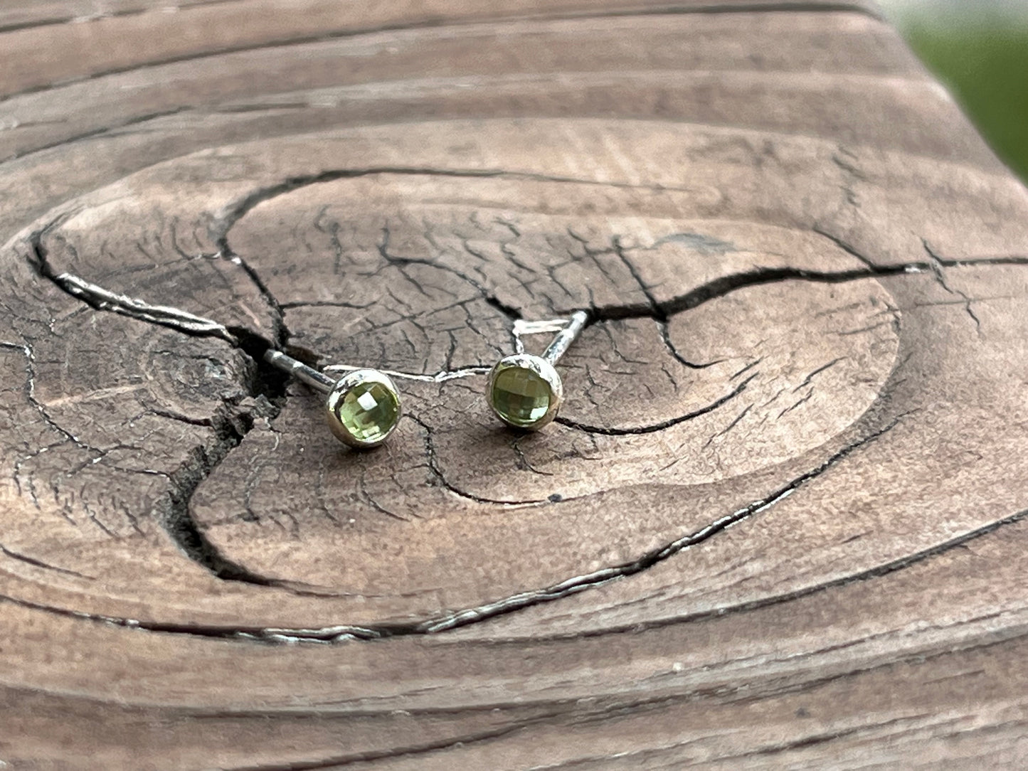 Arizona Peridot Sterling Studs