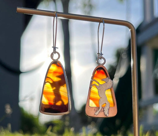 Reversible Mustang Sunset Earrings