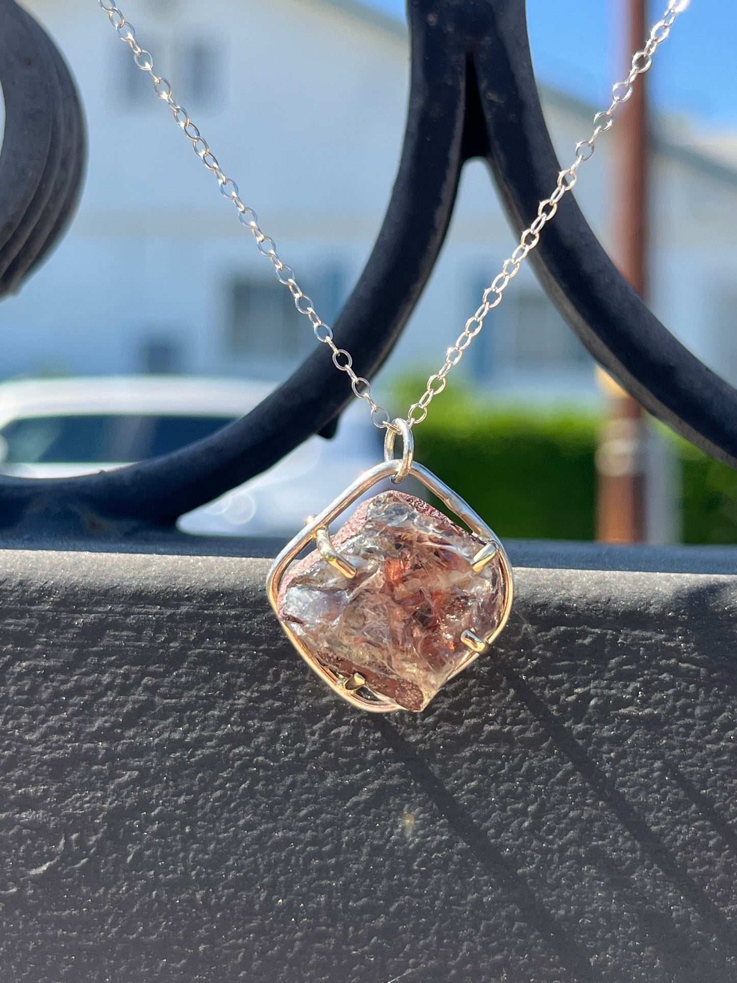 Raw Oregon Sunstone Pendant