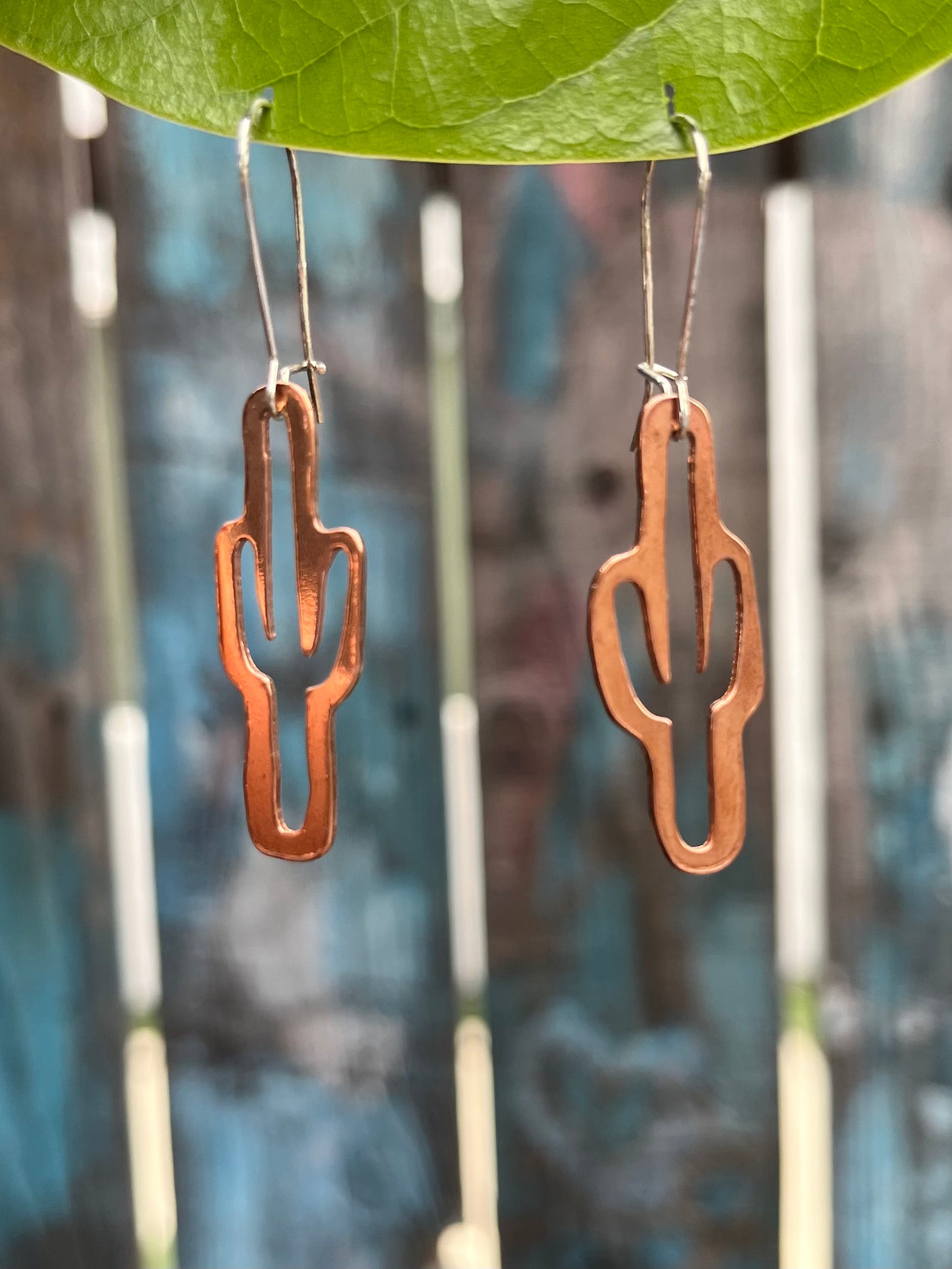 Copper Saguaro Silhouette Studs