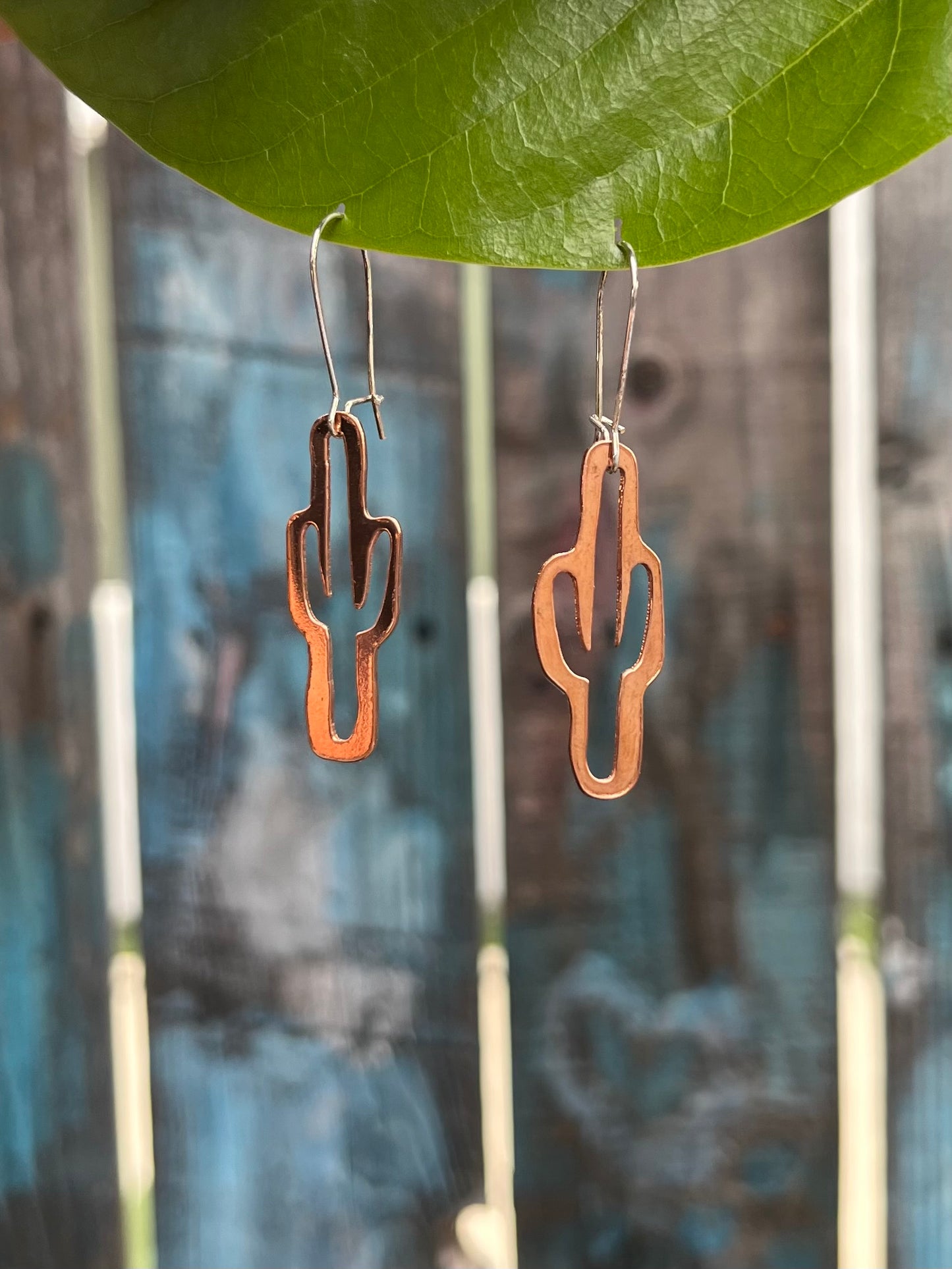 Copper Saguaro Silhouette Studs