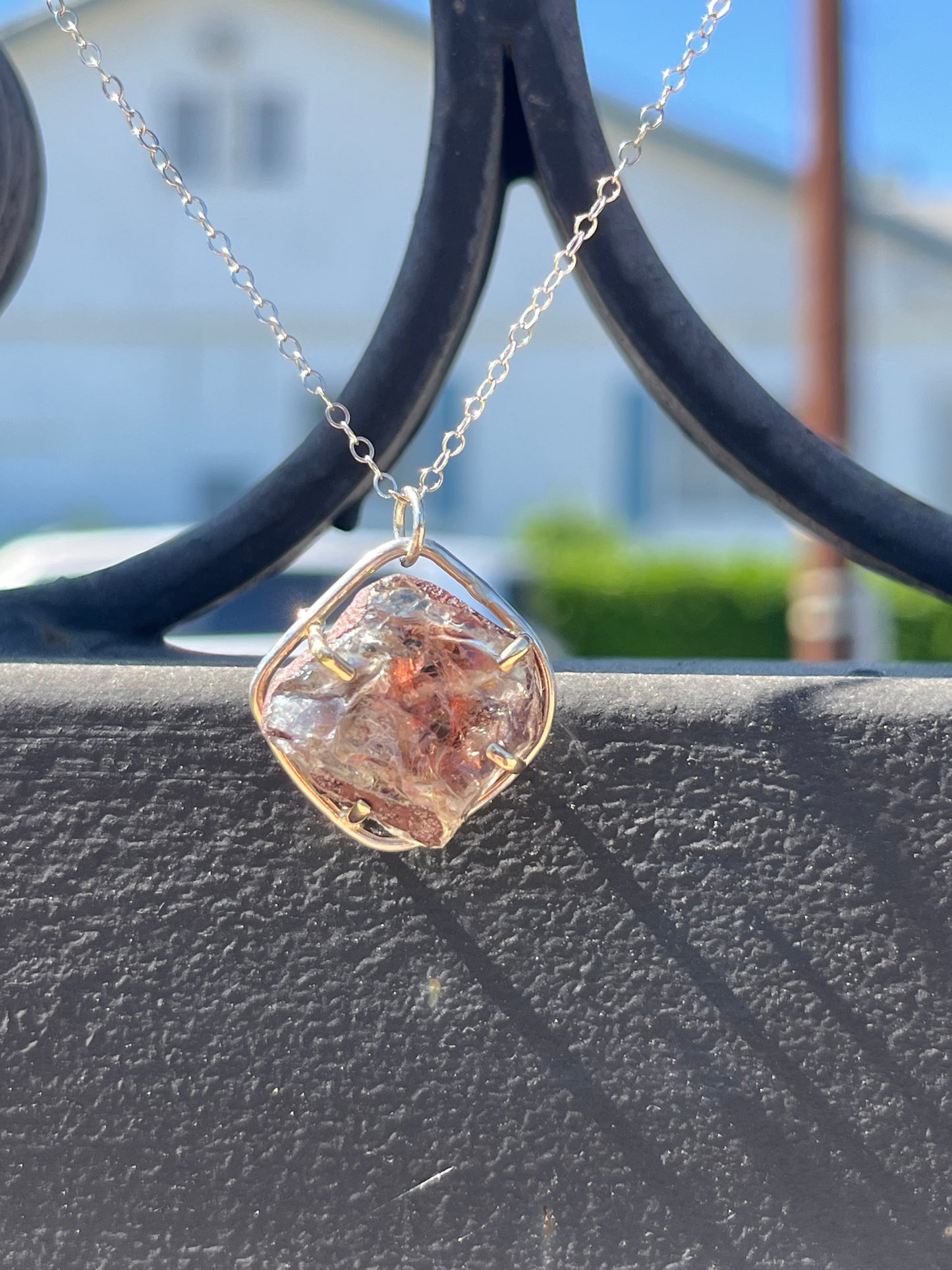 Raw Oregon Sunstone Pendant