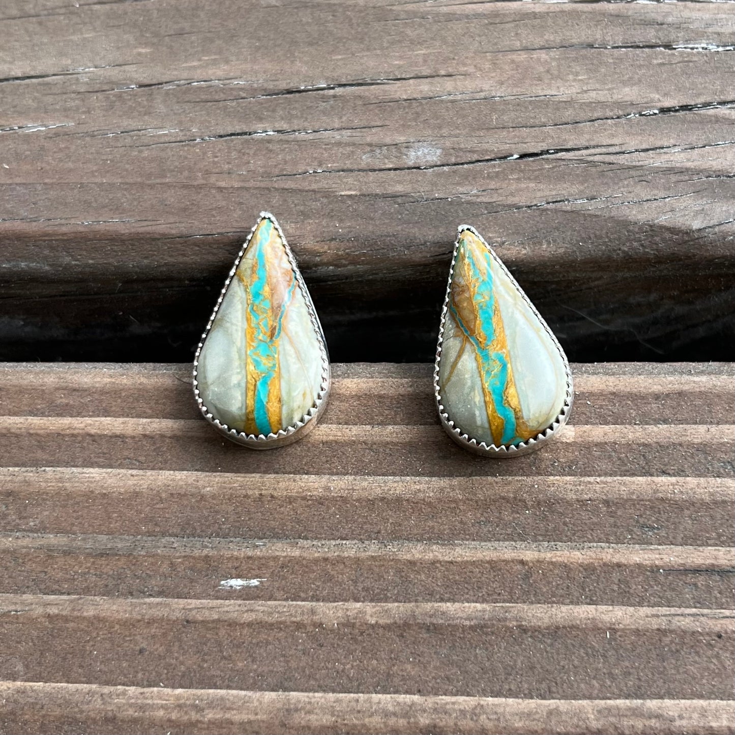 Royston Ribbon Turquoise Studs