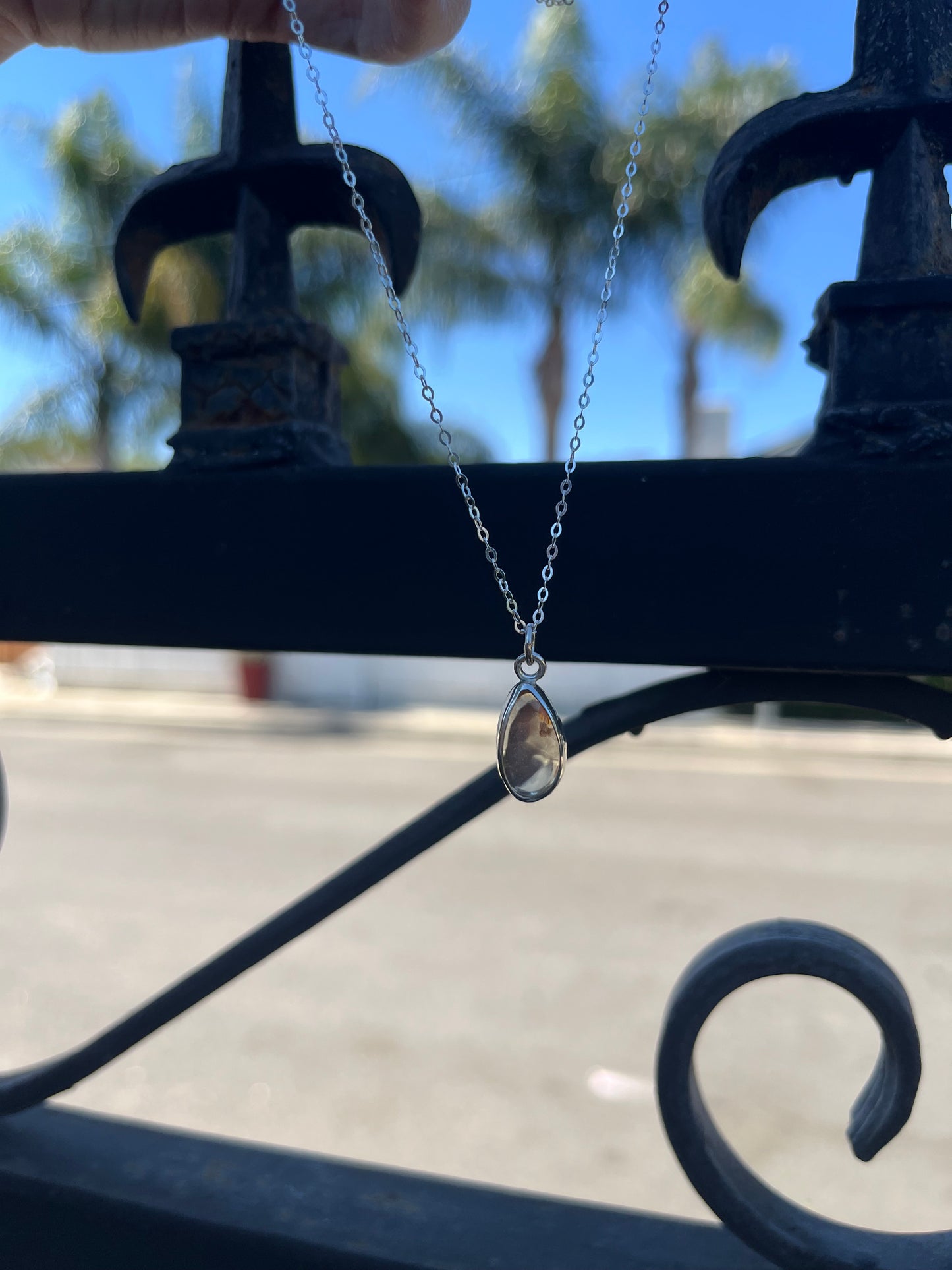 Teardrop Oregon Sunstone Necklace