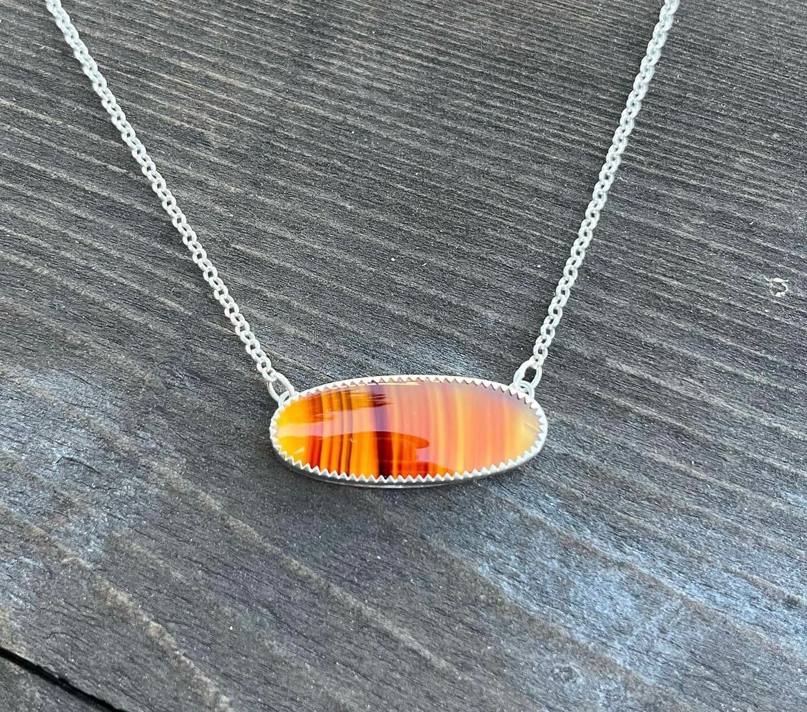 Montana Agate Horizon Necklace