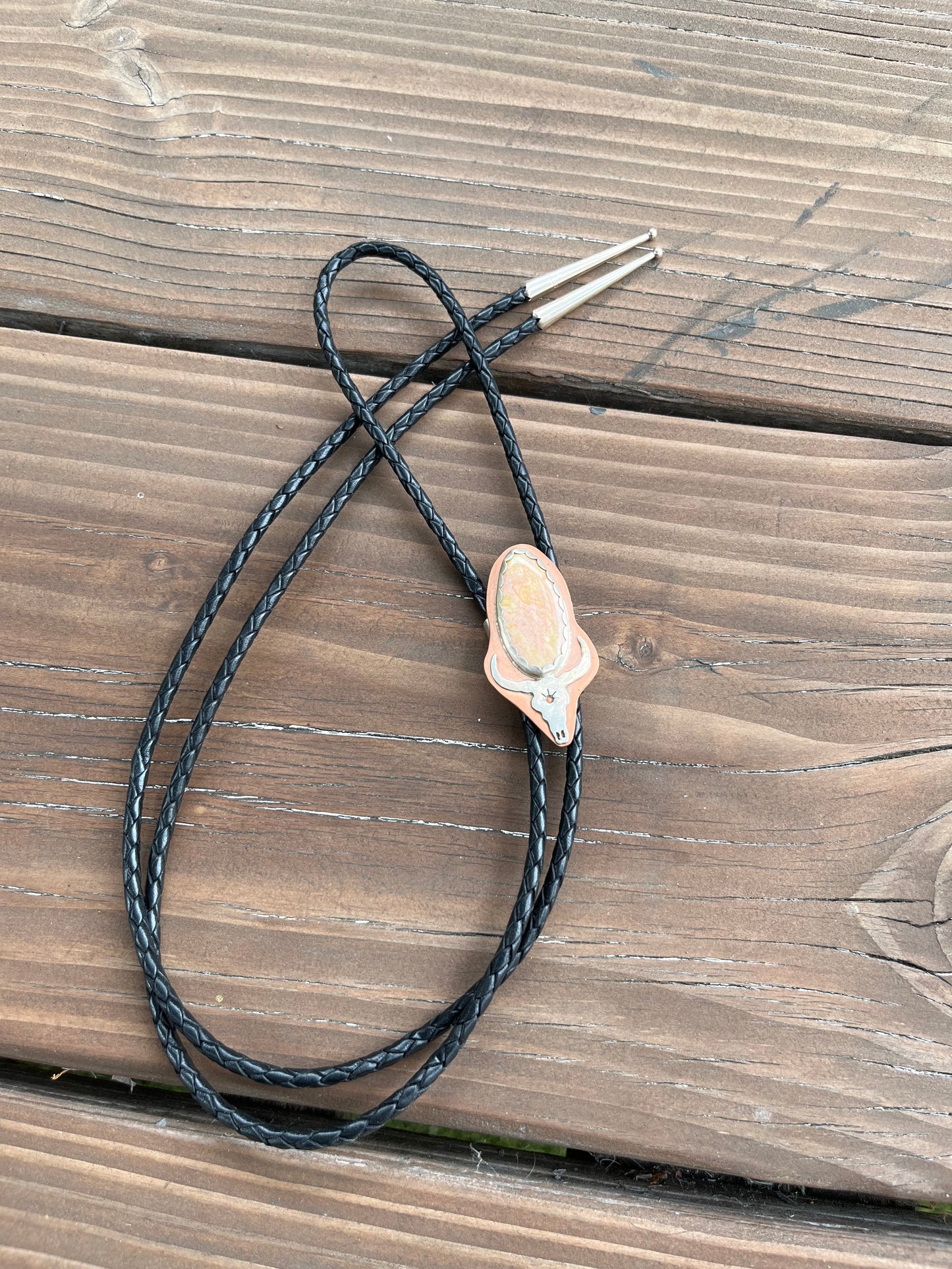 Oregon Sunset Jasper Tombstone Bolo Tie