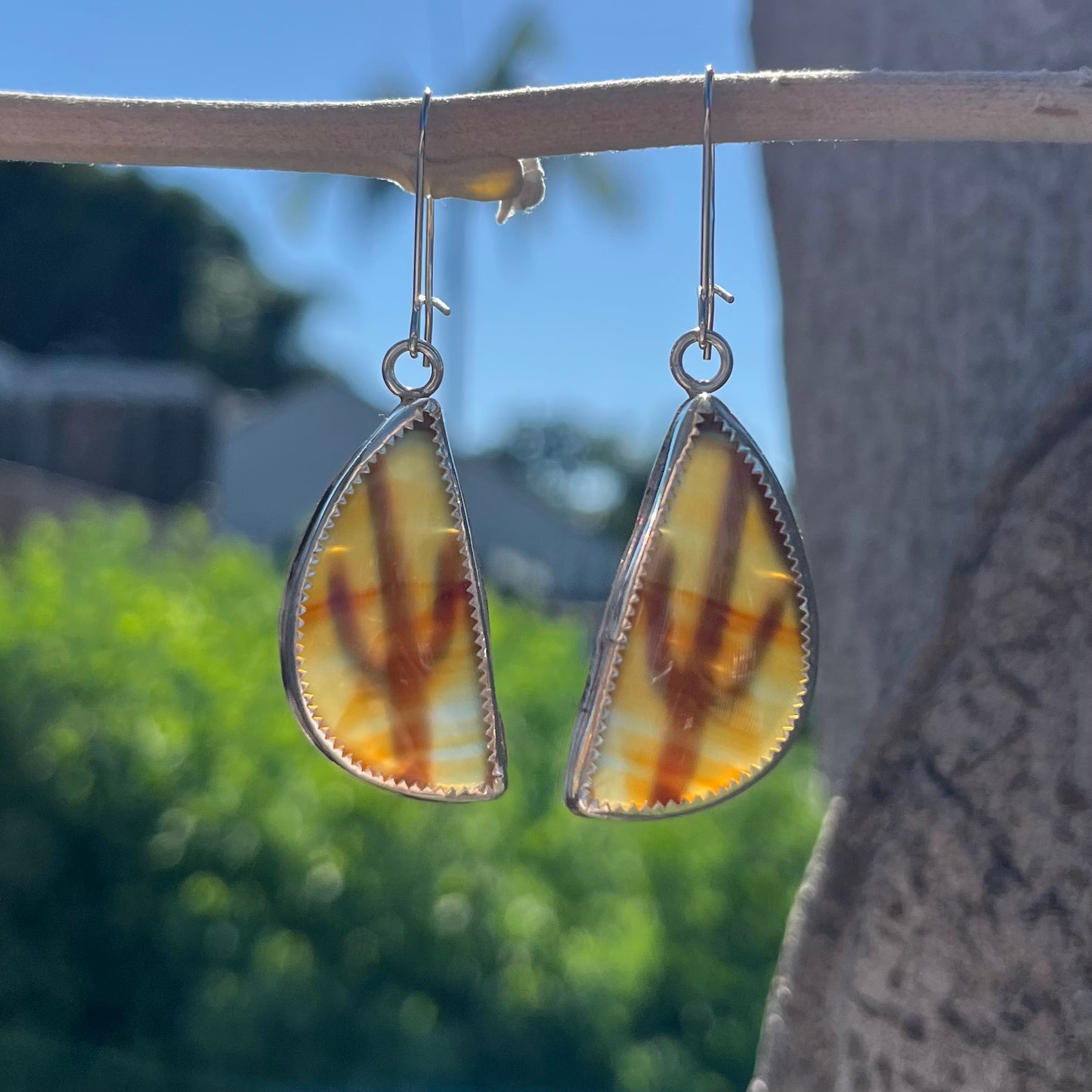 Arizona Sunset Reversible Saguaro Earrings