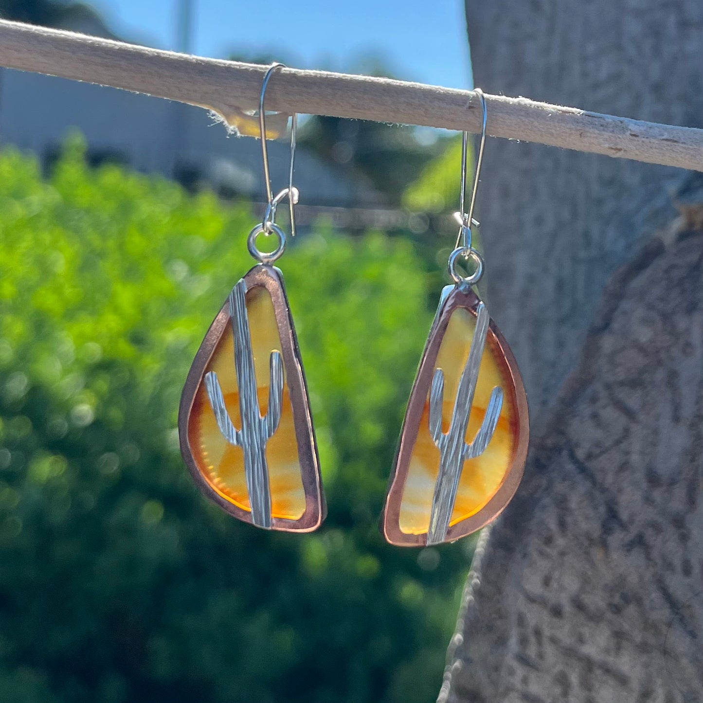 Arizona Sunset Reversible Saguaro Earrings