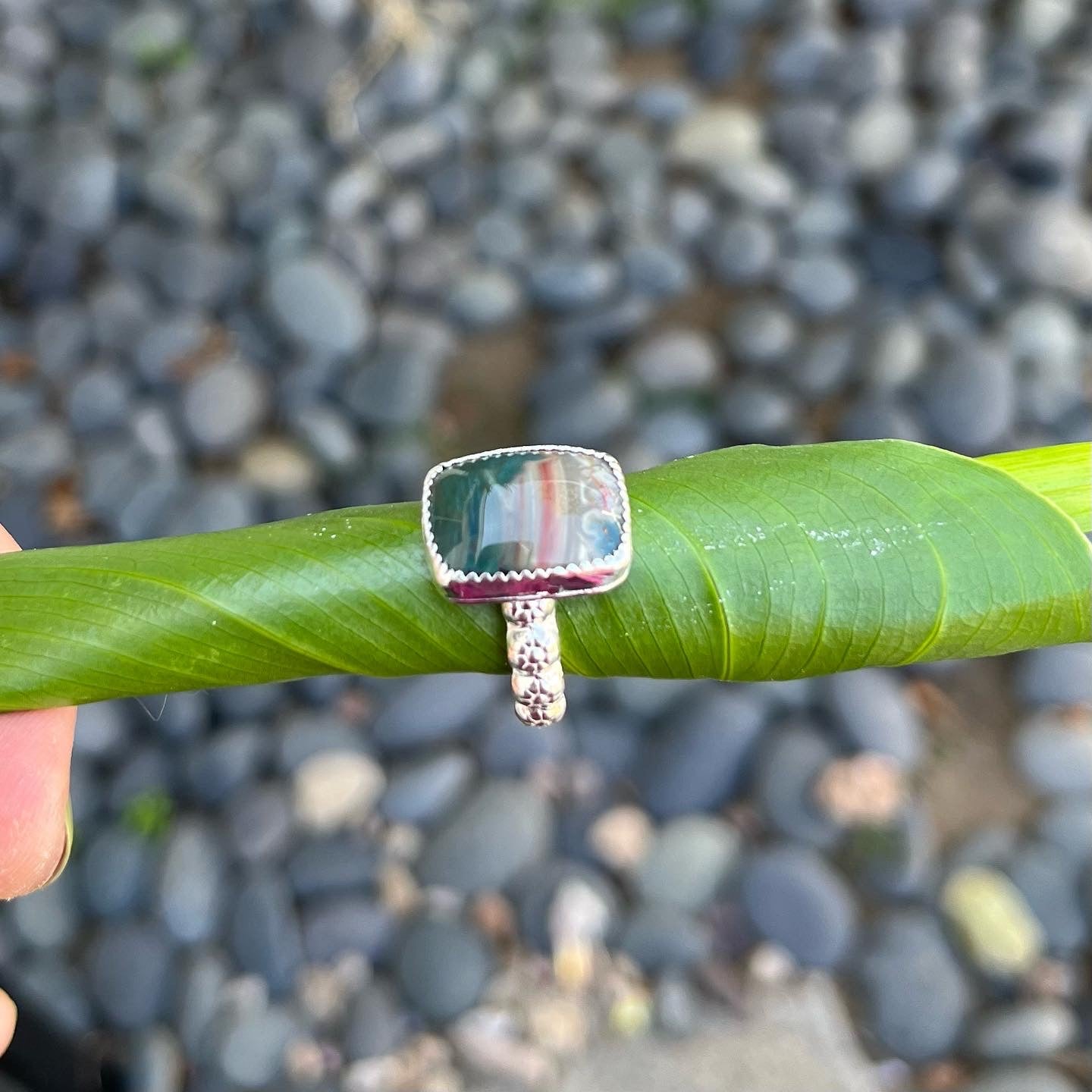 Idaho Sunset Agate Ring