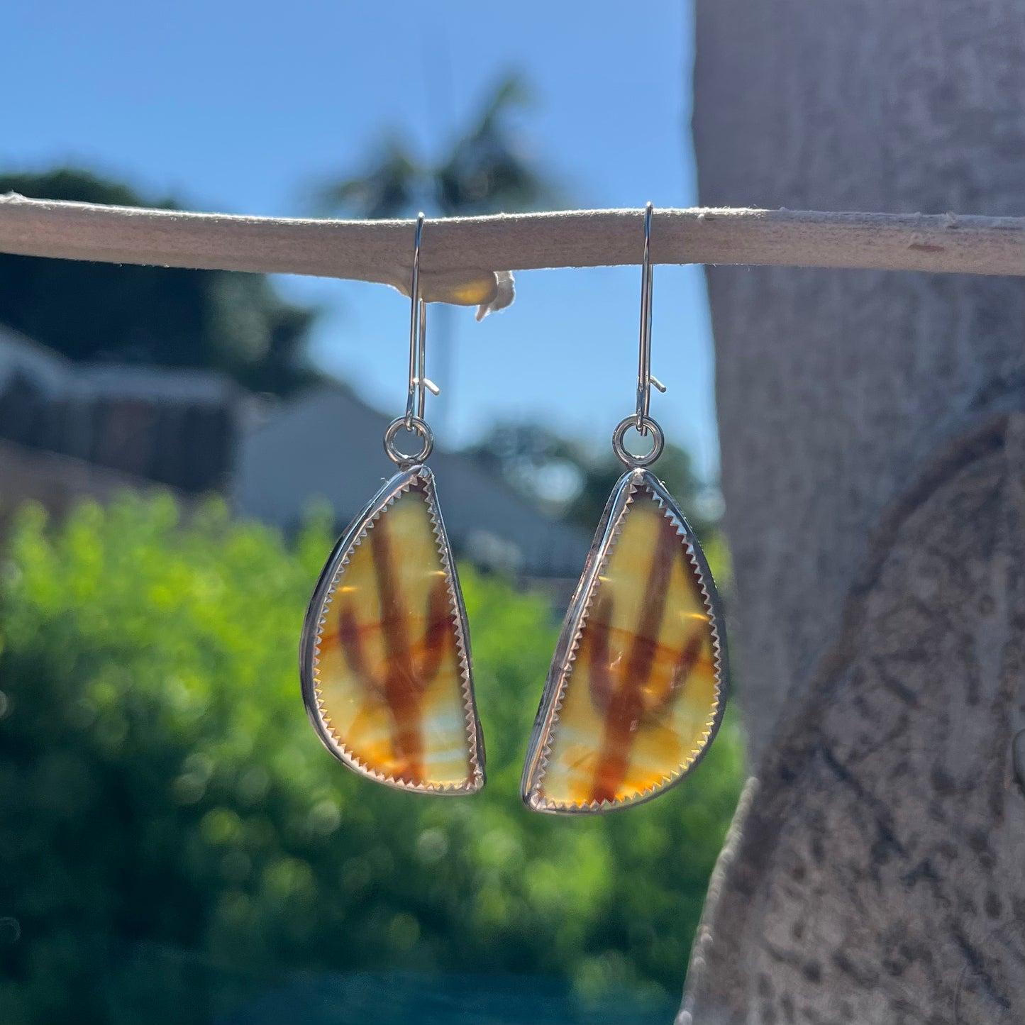 Arizona Sunset Reversible Saguaro Earrings