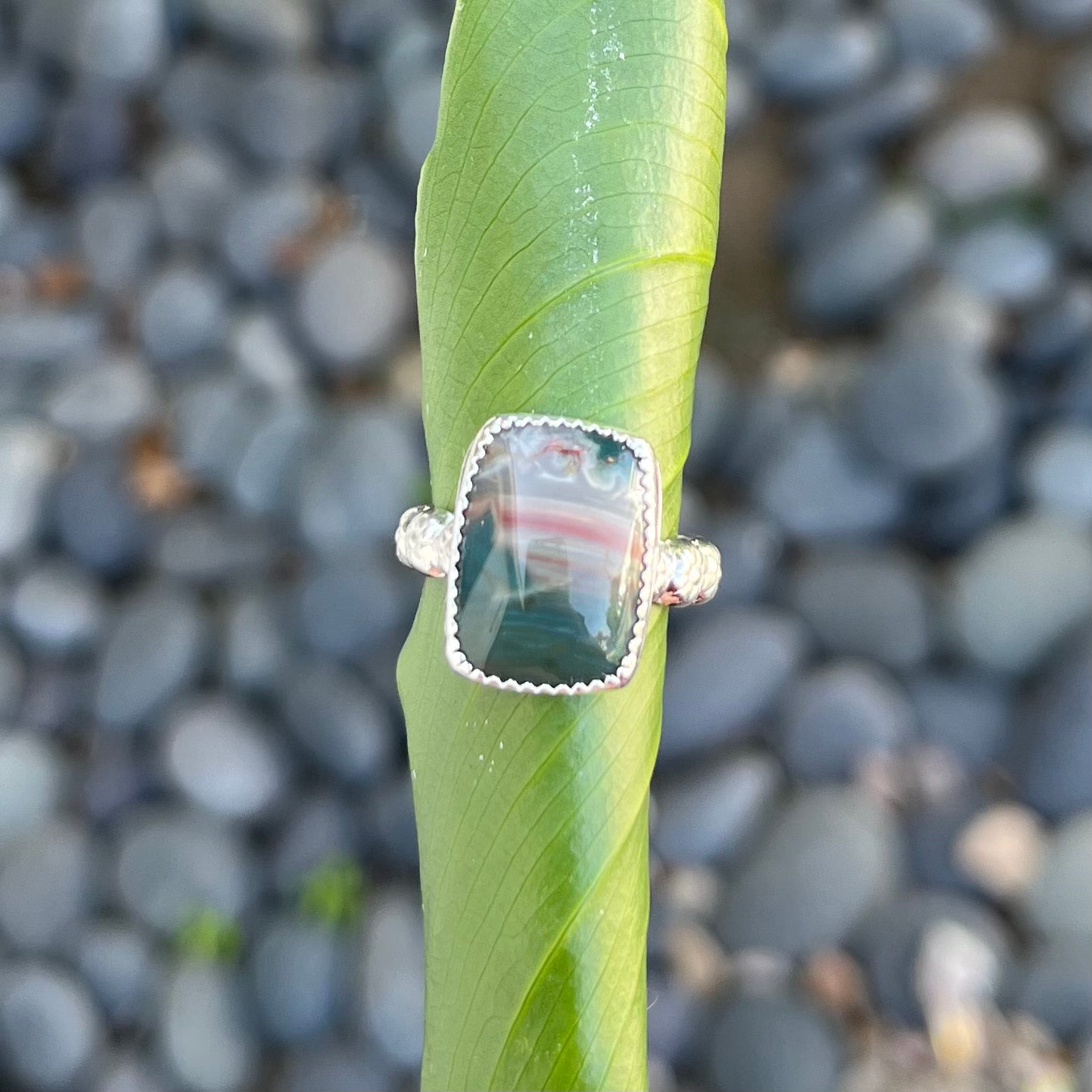 Idaho Sunset Agate Ring