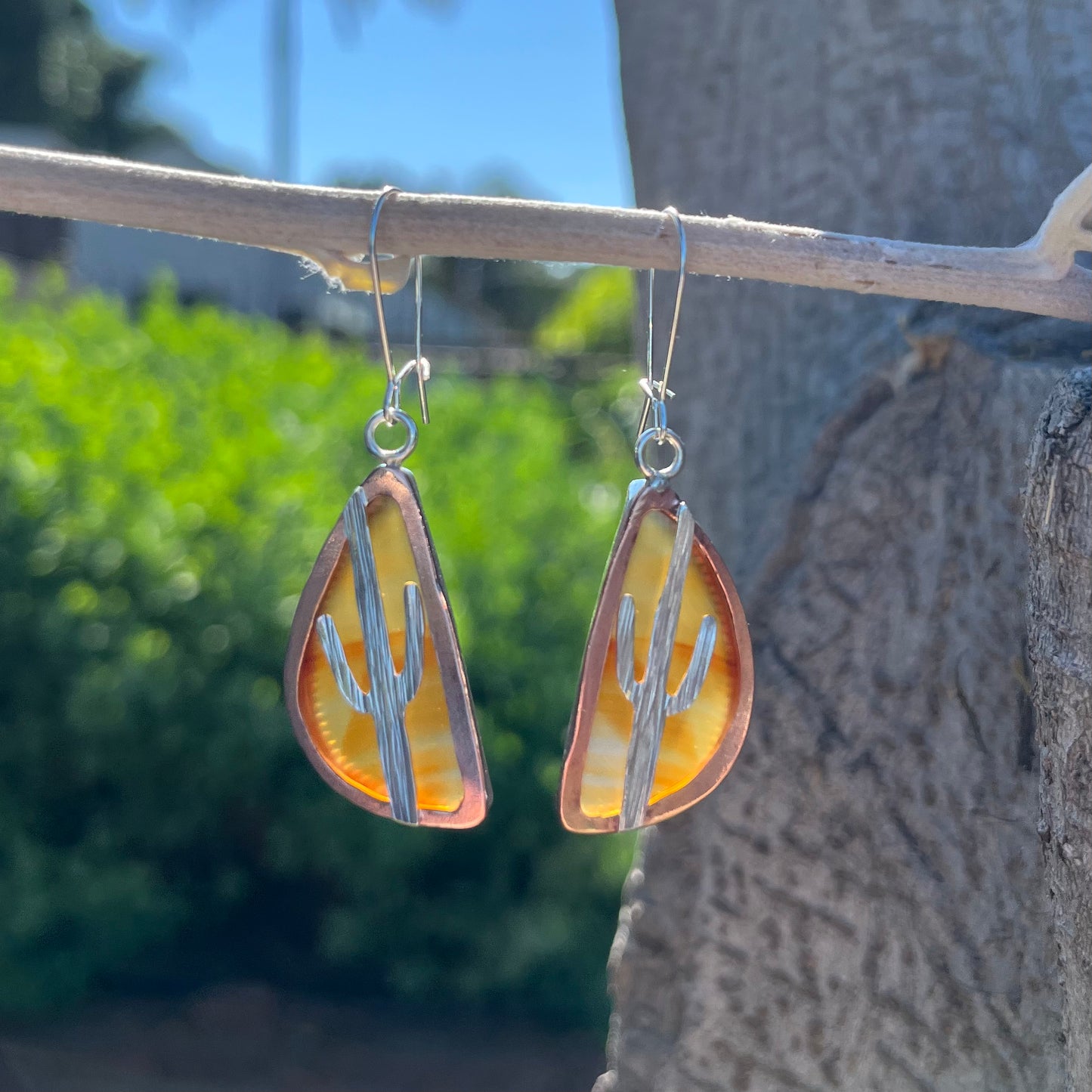 Arizona Sunset Reversible Saguaro Earrings