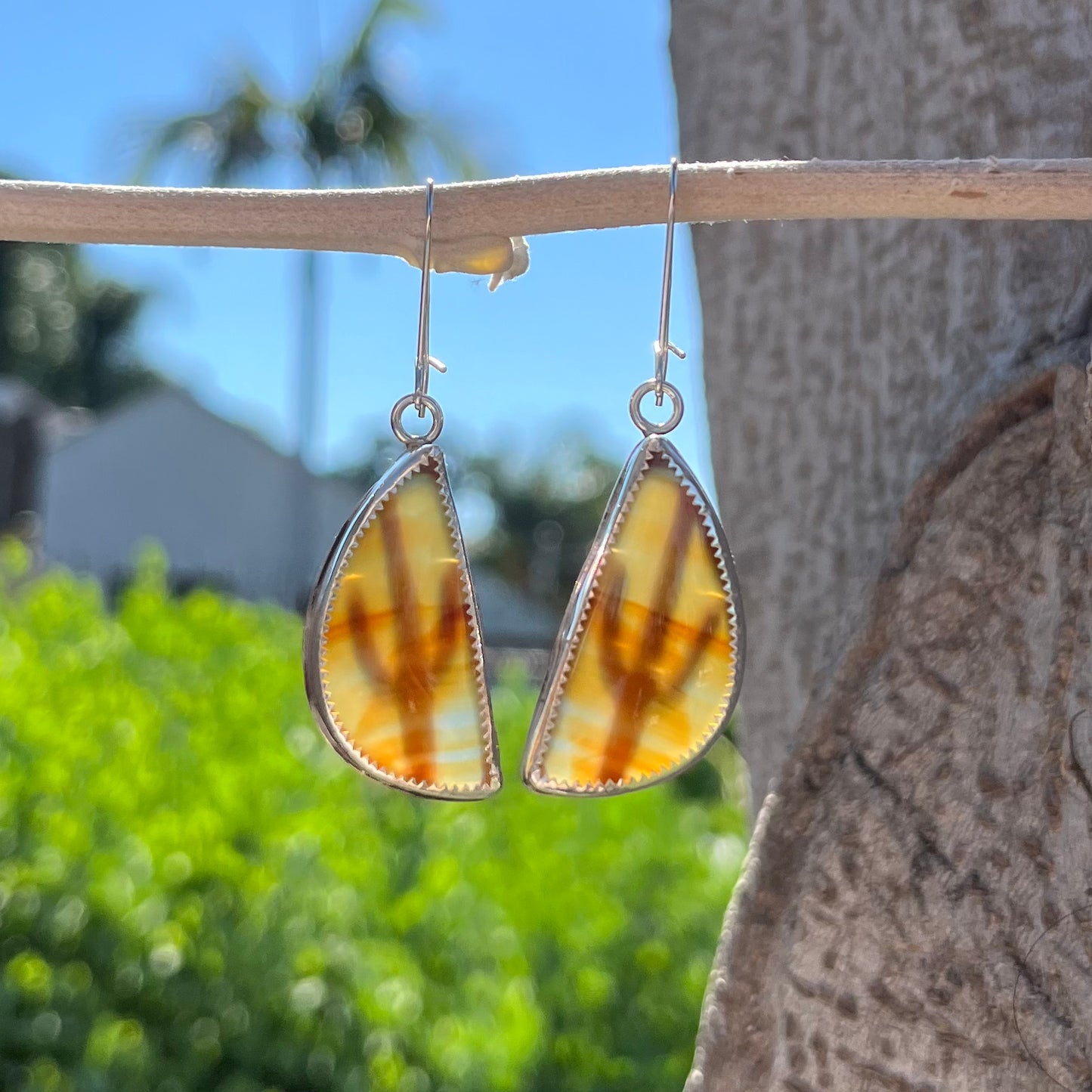 Arizona Sunset Reversible Saguaro Earrings