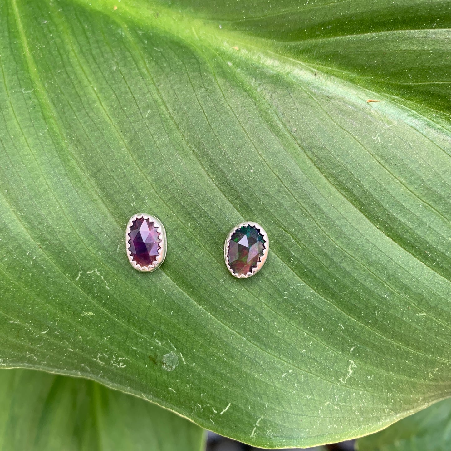 Black Opal Earrings