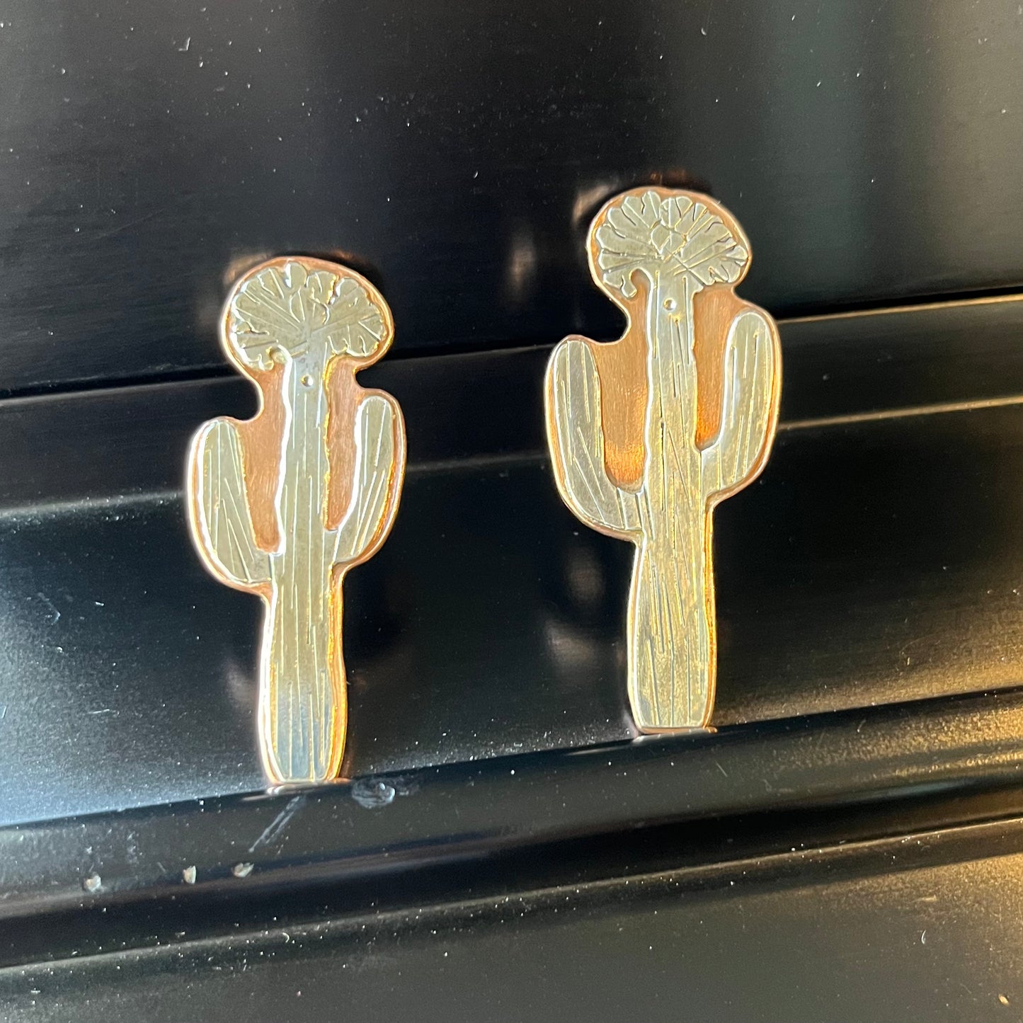 The Crested Saguaro Two-Tone Pin