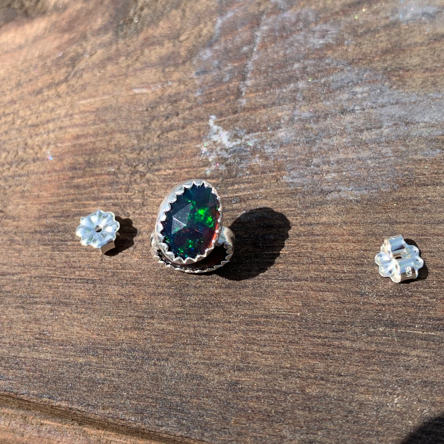 Black Opal Earrings