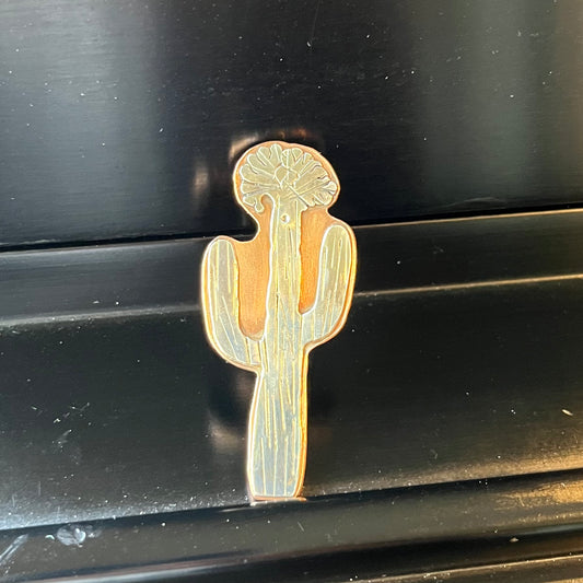 The Crested Saguaro Two-Tone Pin